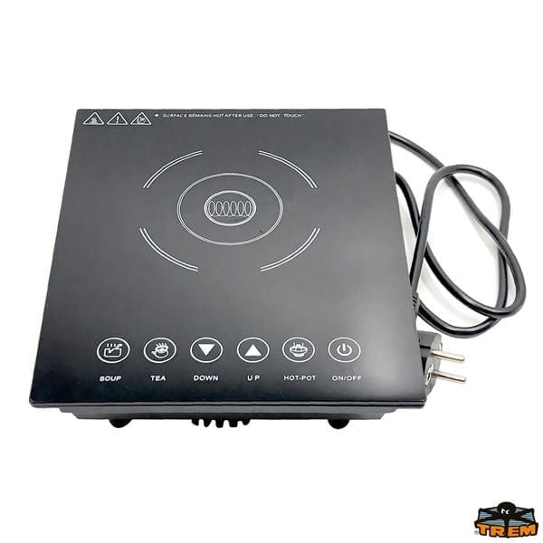 TREM Karavan ve Tekne için Mini Elektrikli Tekli Ocak 220V