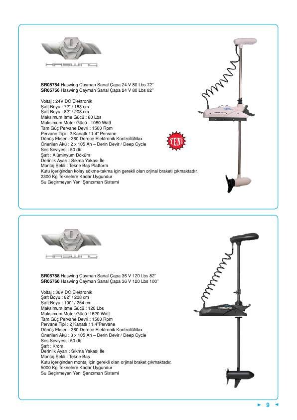 HASWING CAYMAN SANAL ÇAPA 36 V 120 Lbs 100"