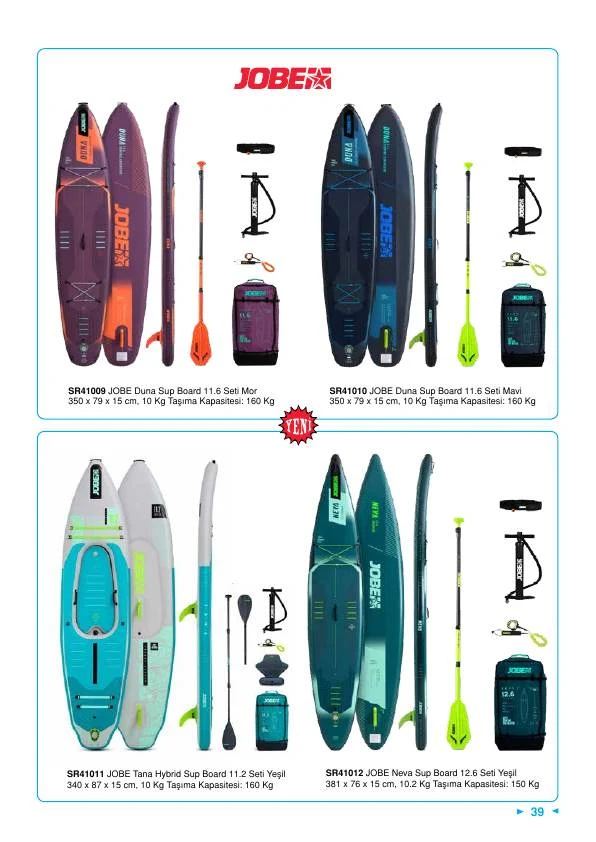Jobe Duna Sup Board Seti 11.6 Mor 350x79x15 CM
