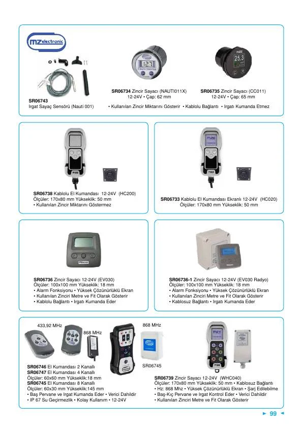 Zincir Sayacı 12-24 V Ev030