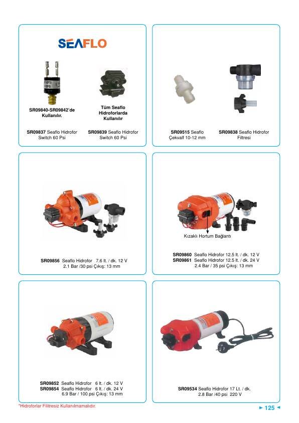 SEAFLO HİDROFOR SWITCH 60 PSİ