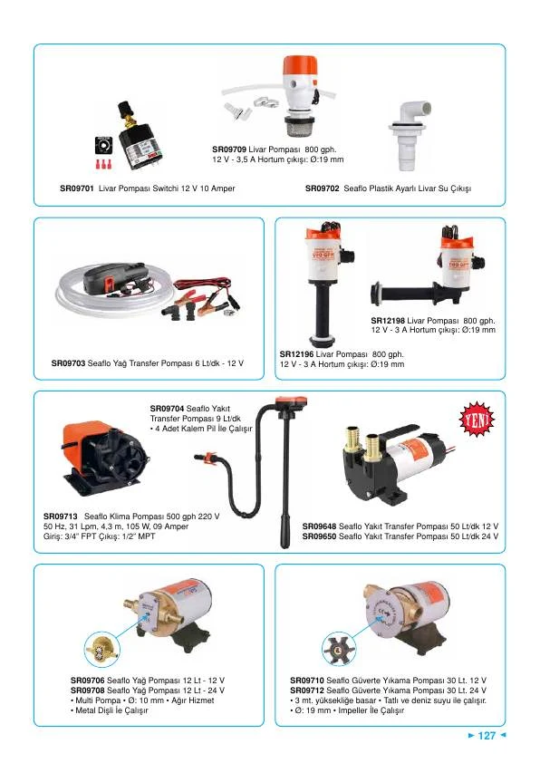 SEAFLO YAKIT TRANSFER POMPASI 50 LT 12 V