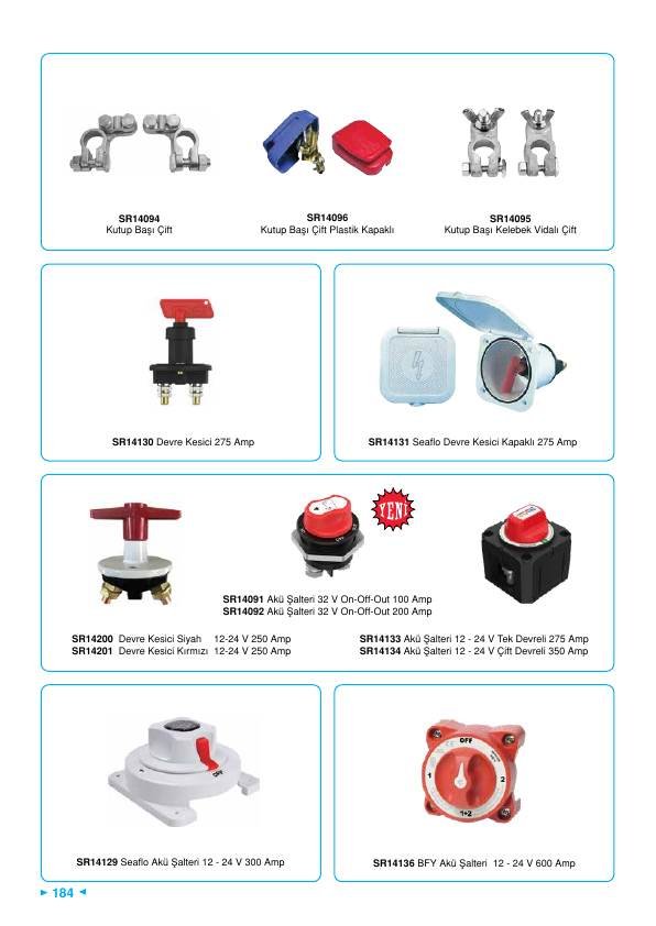 DEVRE KESİCİ SİYAH 12-24 V 250 AMP