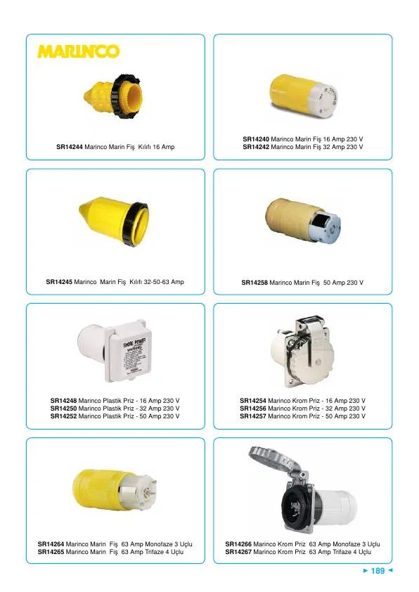 Marınco Marin Krom Priz 63 Amp 4 Uçlu