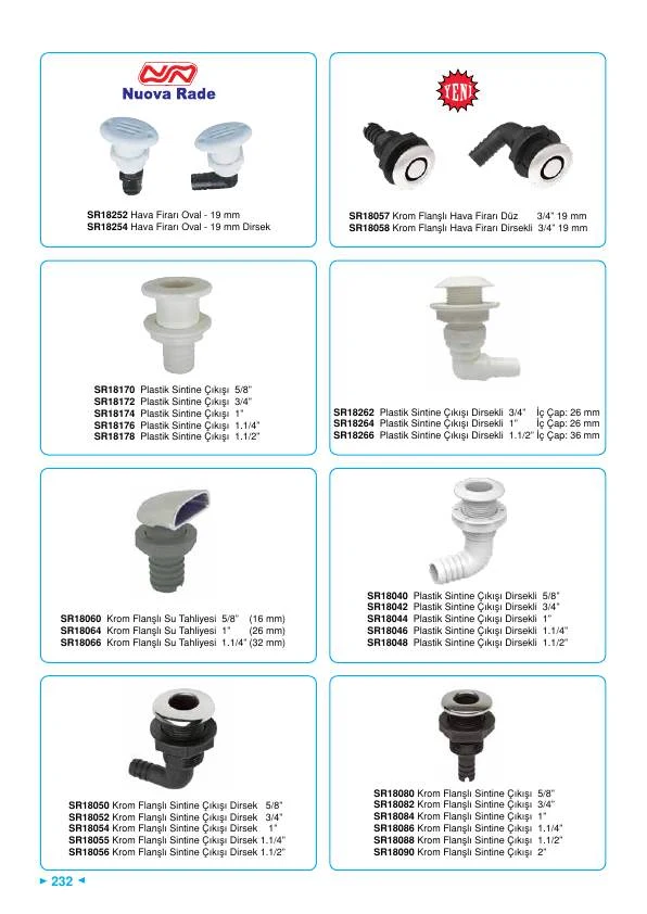 Seaflo Plastik Sintine Çıkışı 1.1/2"