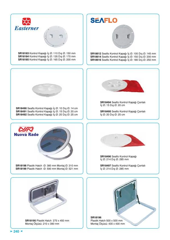 Seaflo Kontrol Kapağı 145 MM