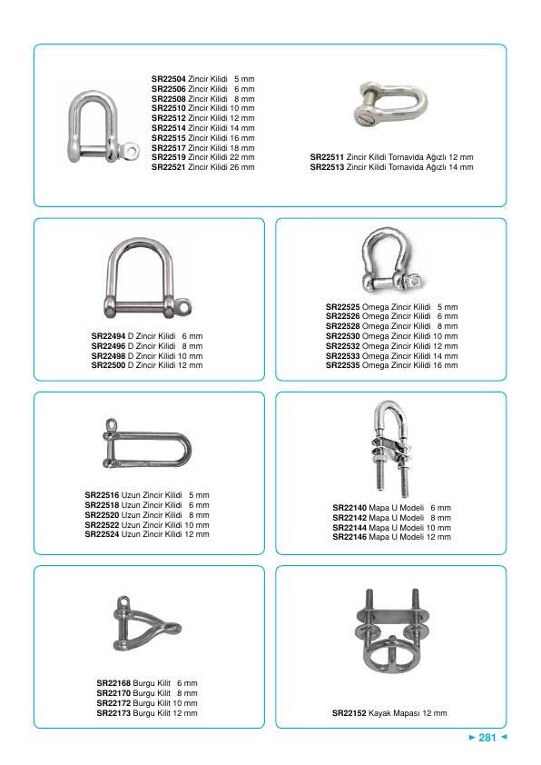 KROM D ZİNCİR KİLİDİ 8 MM