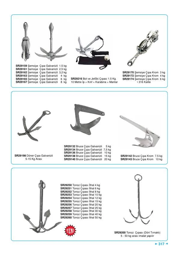 Şemsiye Çıpa Galvanizli 4KG